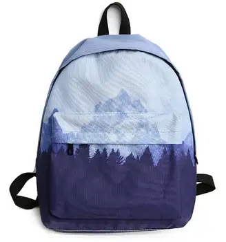 

Joyloading Gradient Color Mountain Cloud Sky Students Backpack Preppy Pack