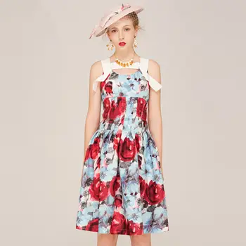 

2019 Mini Dress Sexy Celebrity Print Backless Spaghetti Strap Women Bandage Sleeveless Night Club Body con Dresses Wholesale