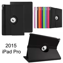 Для Apple iPad Pro 12.9 2016 чехол 360 Вращающийся Smart Cover для iPad из искусственной кожи защиты Fundas w/ Screen Protector + стилус