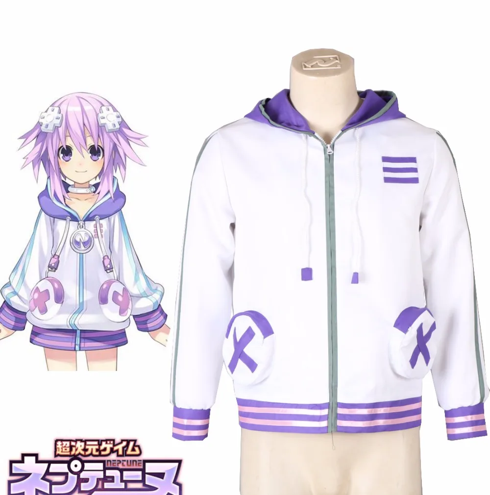 

Free Shipping Hyperdimension Neptunia Super Dimensional Game Neptune Purple Heart Neptune Coat Anime Cosplay Costume