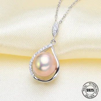 

Pearl Pendant Connector S925 sterling silver Blank Tray Fit Half Hole Round Beads DIY Jewelry Making Findings Accessories