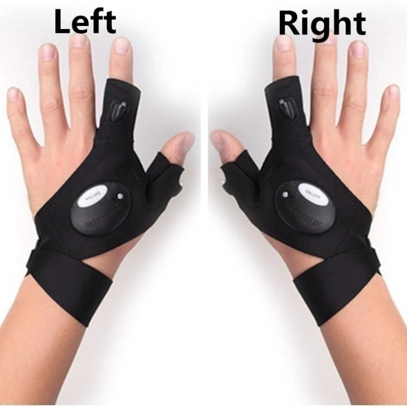 

Yimistar #4066X 1PC Left/Righ Hand Party Gloves with LED Light Hunting Outdoor Fingerless Fishing Camping Hiking Survival Gloves