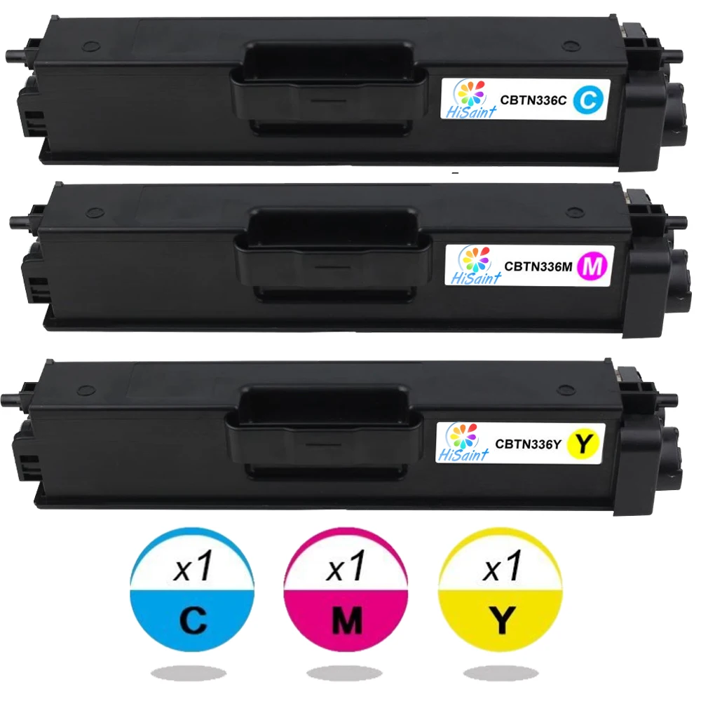 

hisaint Toner Cartridge Replacement for Brother TN336C TN336M TN336Y For Printer MFC-L8850CDW HL-L8350CDW