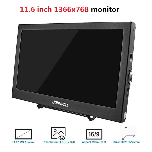 Gaming Monitor 11 6 Inch 19x1280 Hd Ips Portable Monitor For Ps3 Ps4 Computer Diplay With Vga Hdmi Interface Built In Speakers Lcd Monitors Aliexpress