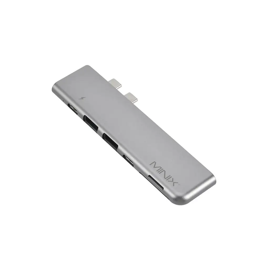 MINIX NEO C-D USB-C зарядки Thunderbolt 3 до 5 к 60 Гц или два 4 к 60 Гц многопортовый адаптер HDMI выход для Apple MacBook Pro - Цвет: Серый