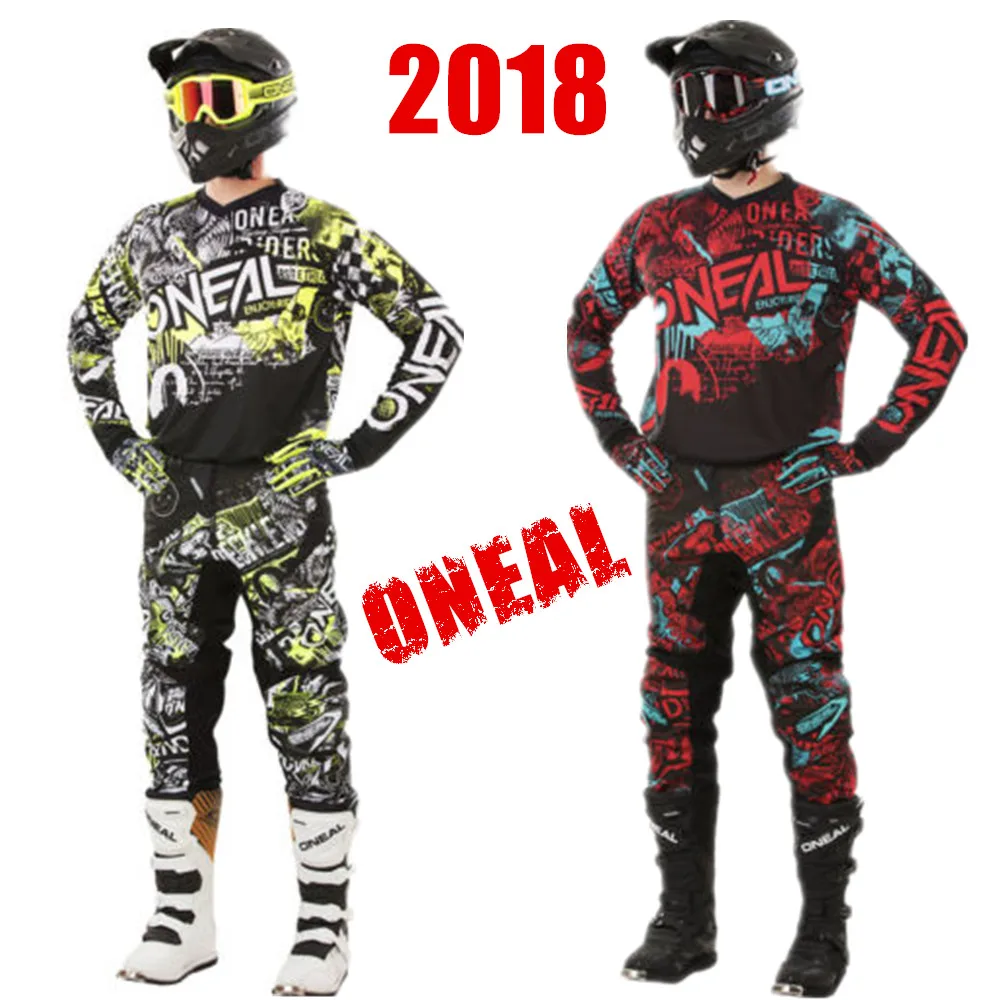 2 Colors 2018 New Motocross Suit Motobiker Racing Riding Jersey + Pants ...