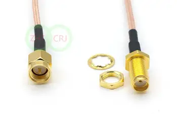 

20pcs SMA female nut bulkhead to SMA male straight M17/113 RG316 cable