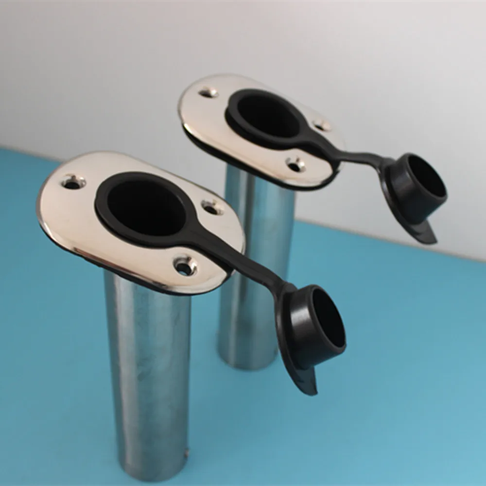 Rod Holder 15Degree 1 5/8" Marine Grade 304 Stainless Steel Flush Mount