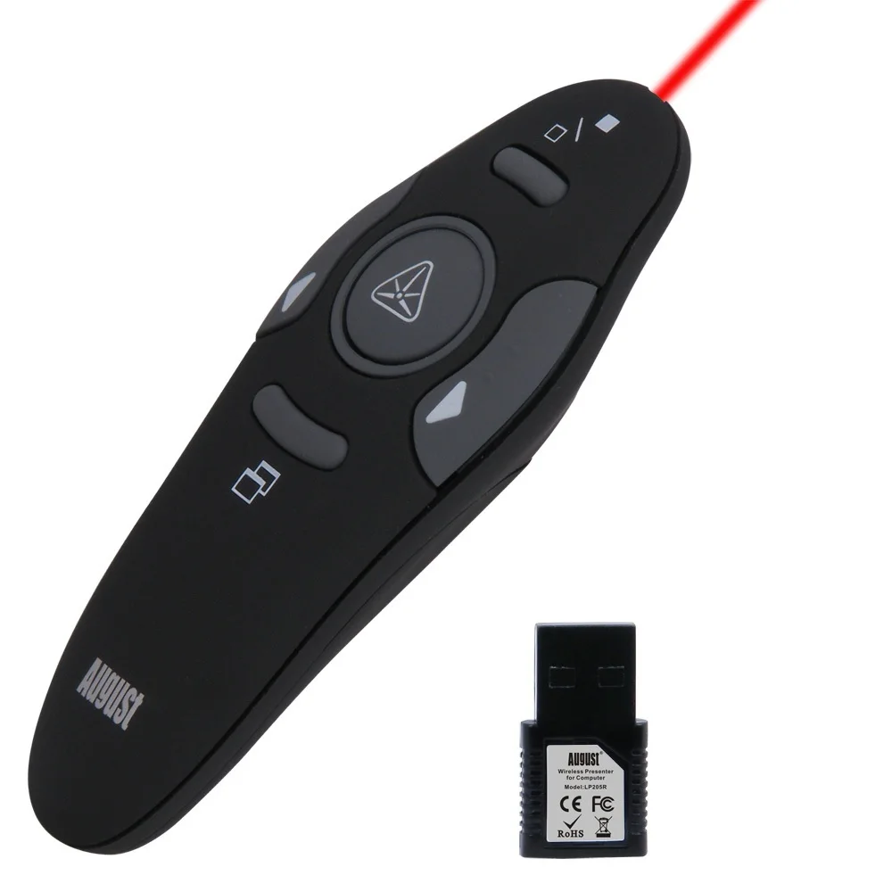 thumbnail image 2 of Wireless Presentation Clicker With Laser Pointer - Rechargeable PowerPoint Remote For Mac/Windows 2 of 11