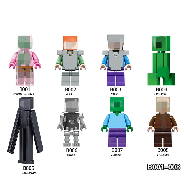 Special Price Minecraft Toy 1pc Action Figures With Weapons Steve Alex Zombie Enderman Model My World Educational Toys for Children E