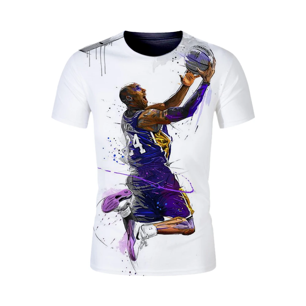 

Short Sleeve Summer Tee Shirt Mens Los Basketball Fans Tshirts Mens Teens Hipster Streetwear Boys Tshirt Men Sportwear Clothes
