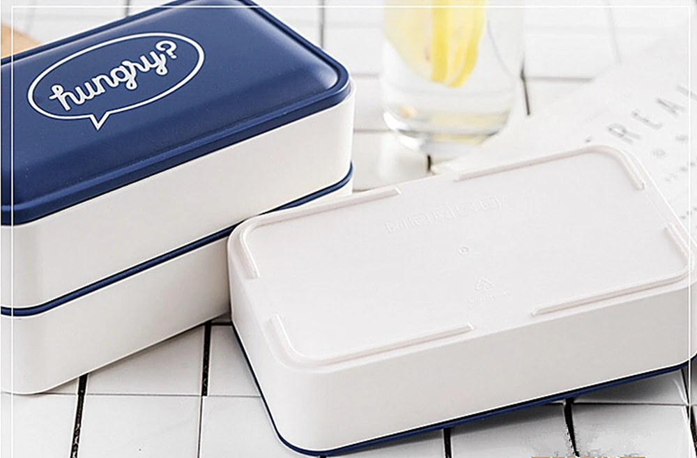 Пластиковый Ланч-бокс коробки для обедов бенто для детей экологичный пищевой контейнер для микроволновой печи Ланчбокс контейнеры с отсеками