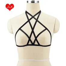 5 шт./лот Женская сексуальность Готический тело жгут бюстгальтер Рабство Женское белье Эластичный ремешок Топы Грудь выдалбливают бюстгальтер Фетиш привязного ремня