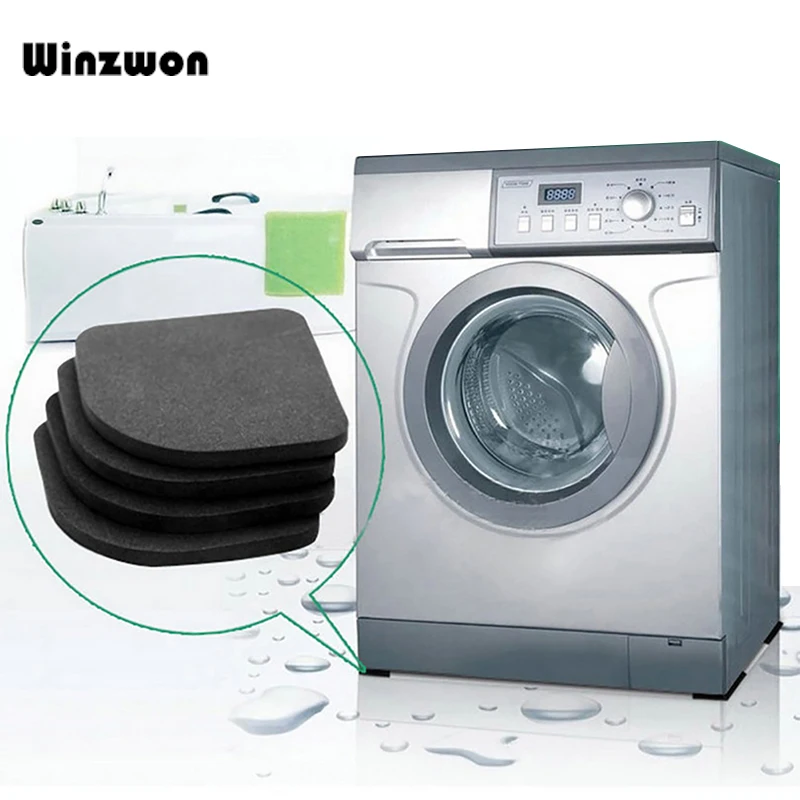 4Pcs/set Non-slip Refrigerator Anti-vibration Pad Mat Washing Machine Shock Pad Mats Bathroom Accessories