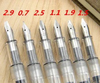 

992 parallel wide Fountain Pen plastic transparent practice calligraphy 0.38 0.7 1.1 1.5 1.9 2.5 2.9 School Office Stationery