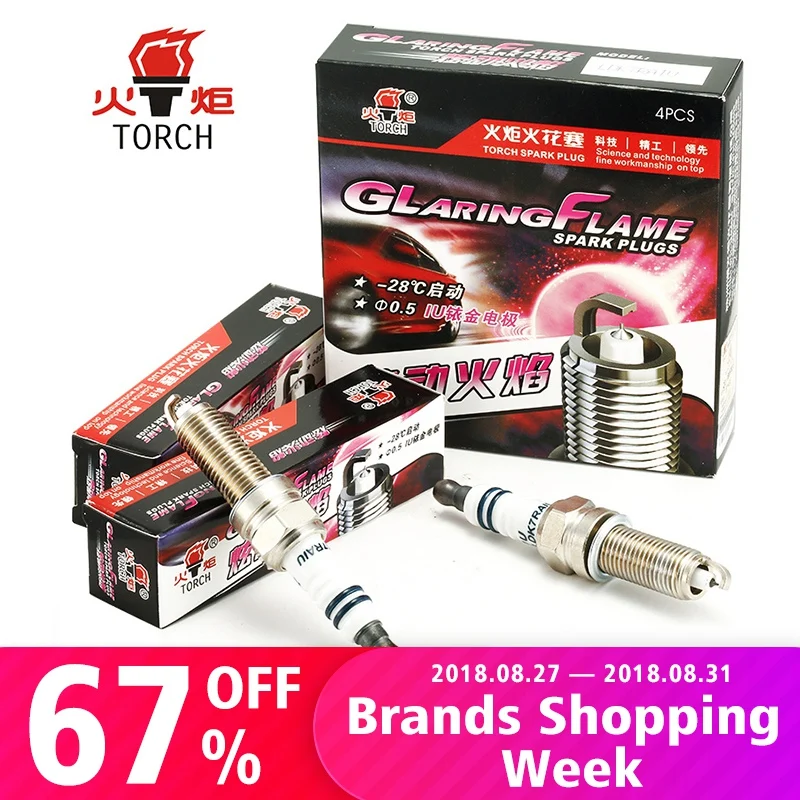 

4packs/6packs China original TORCH spark plugs DCPR7EIX/IXU22/RA8WHP/DK7RTI