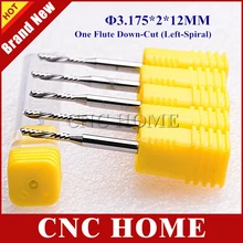 10pcs 1/8*2 millimetri * 12mm Un Flauto GIÙ Frese e taglierine per micro SIM, CNC Bit, sinistra Elicoidale Utensili In Carburo di Fresatura Bit per il Taglio Grooving Legno, PVC, Alluminio