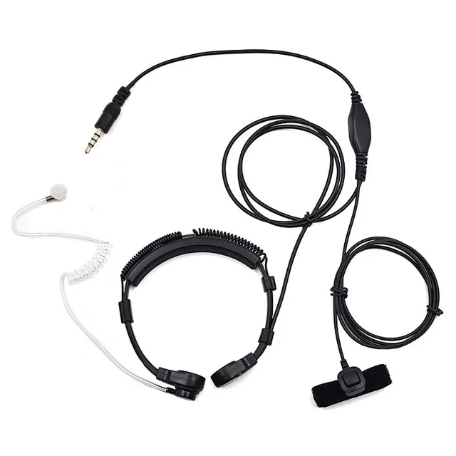 3.5mm 1 Pin Throat Mic Microphone Headset Air Tube Earpiece for iPhone