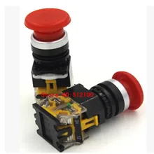 10 шт. 10А двигатель с ЧПУ поворотный красный аварийный стоп кнопка-грибок