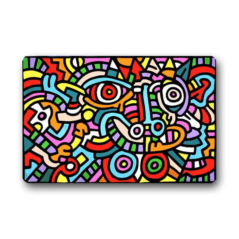 Keith Haring рабочие Нескользящие замшевые Ковровые Коврики индивидуальные коврики