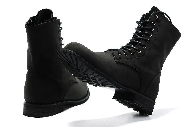 high top black boots