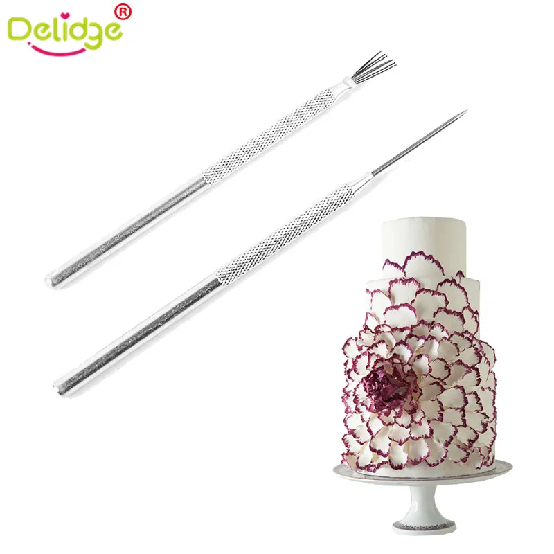 

Delidge 1 pc Fondant Cake Needle Steel Wire Icing Sugar Craft Marking needle DIY Fondant Cake Decorating Scriber Needle Model