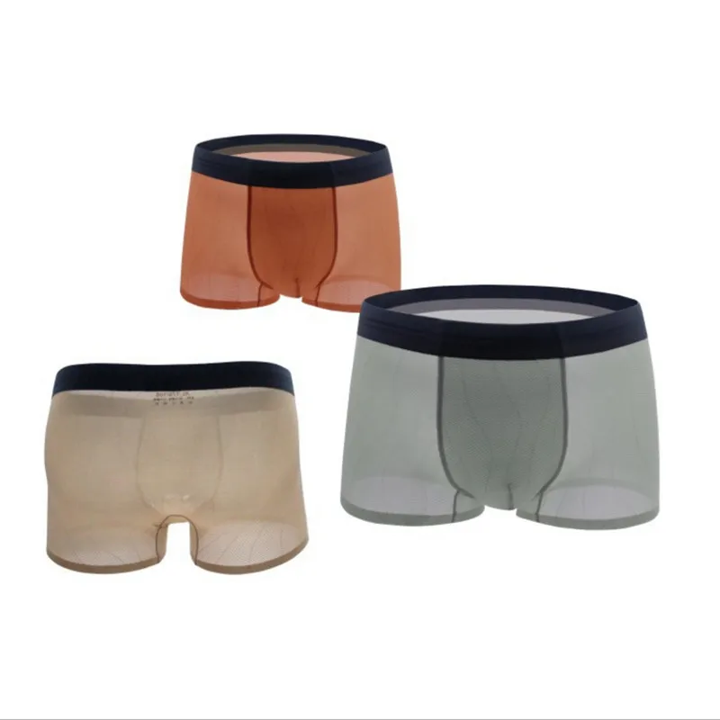 

Top-quality Professionable Breath Underpants Homme Thin and Light Mid-waist Mens 3XL Underwear Boxers