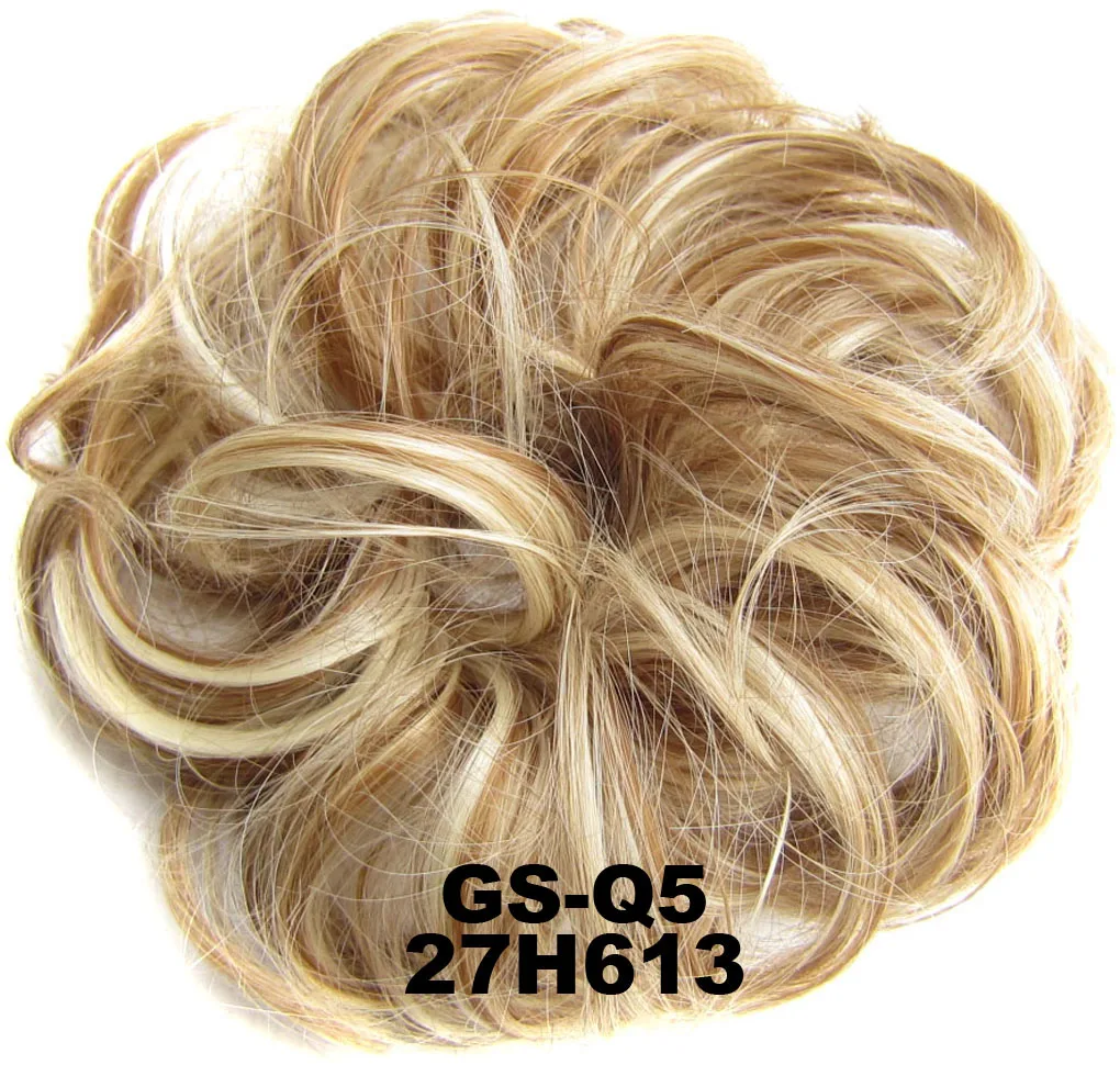 Similler синтетические волосы булочка эластичный пончик волос Сумка высокая температура волокна шиньон булочка волосы для наращивания аксессуары для свадьбы - Цвет: 27H613