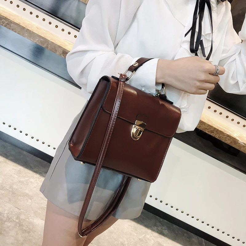 Koop Tassen voor vrouwen handtas designer kleine vierkante tas nieuwe effen kleur temperament casual Messenger bag