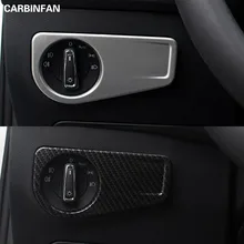 ABS Хромированная наклейка автомобильный салон, Торпедо для переключателя передних фар Накладка для Volkswagen VW Tiguan LHD