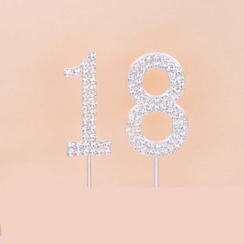 1 шт. номер "0-9" с бриллиантом, для украшения торта на десерт, юбилей, 1-й день рождения, украшения, Детские свадебные принадлежности для девочек, подарки