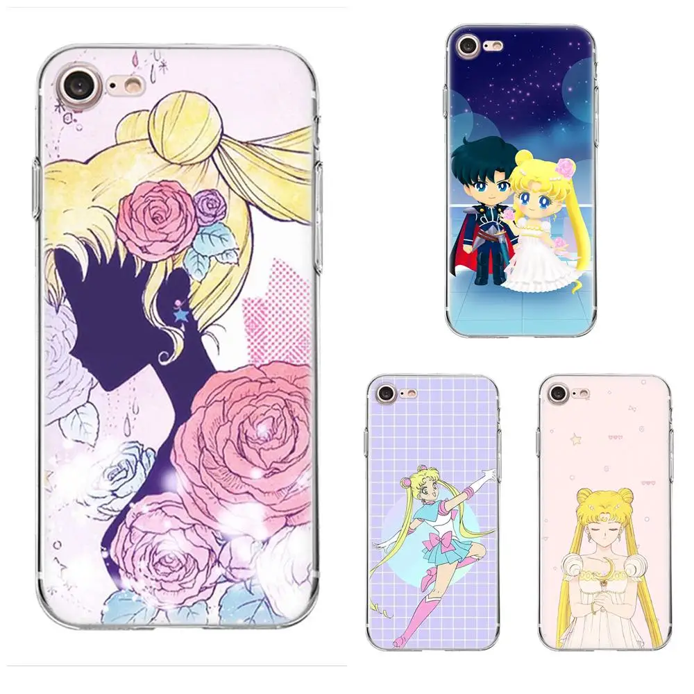 

TPU Art Print Cover Case For Huawei G8 Honor 5C 5X 6 6X 7 8 9 Y5II Mate 9 P8 P9 P10 P20 Lite Plus 2017 Cut Sailor Moon Anime