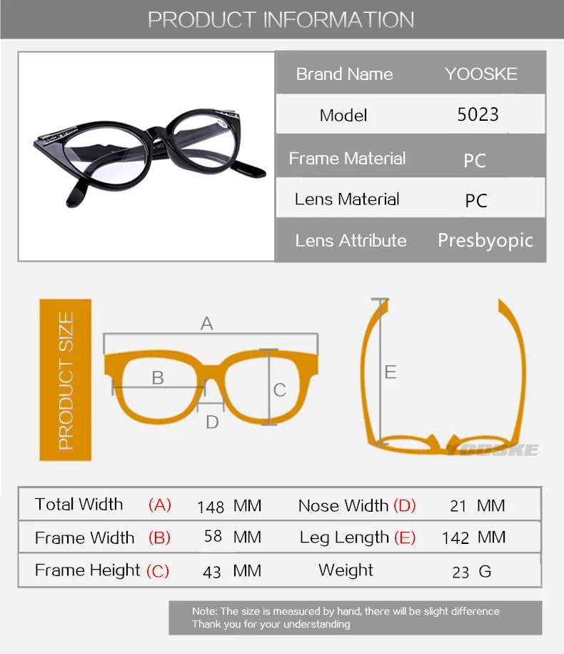 YOOSKE модные очки для чтения «кошачий глаз» Для женщин ретро очки для чтения 1,0 1,5 2,0 2,5 3,0 3,5 диоптрий