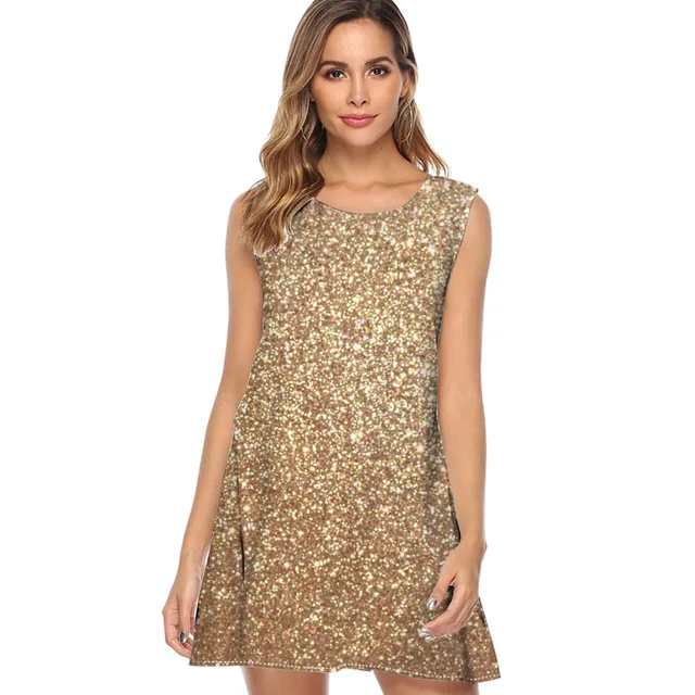 copper chiffon dress