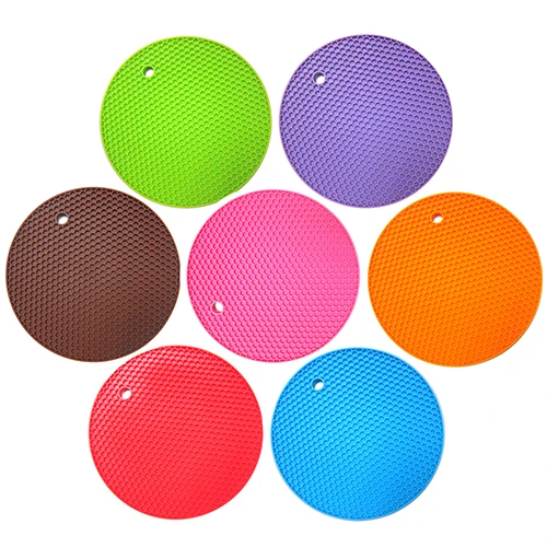 

2015 Hot Sale Candy Honeycomb Silicon Placemat Pot Mat Non-slip Heat Resistant Pad Coaster 6QGS