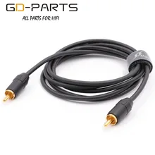 GD-PARTS MPS 99.99997% 6N OCC OCCS Silver RCA Cable Male RCA to RCA Audio Cable Line Coaxial Cable Wire 24K Gold Plated Plugs
