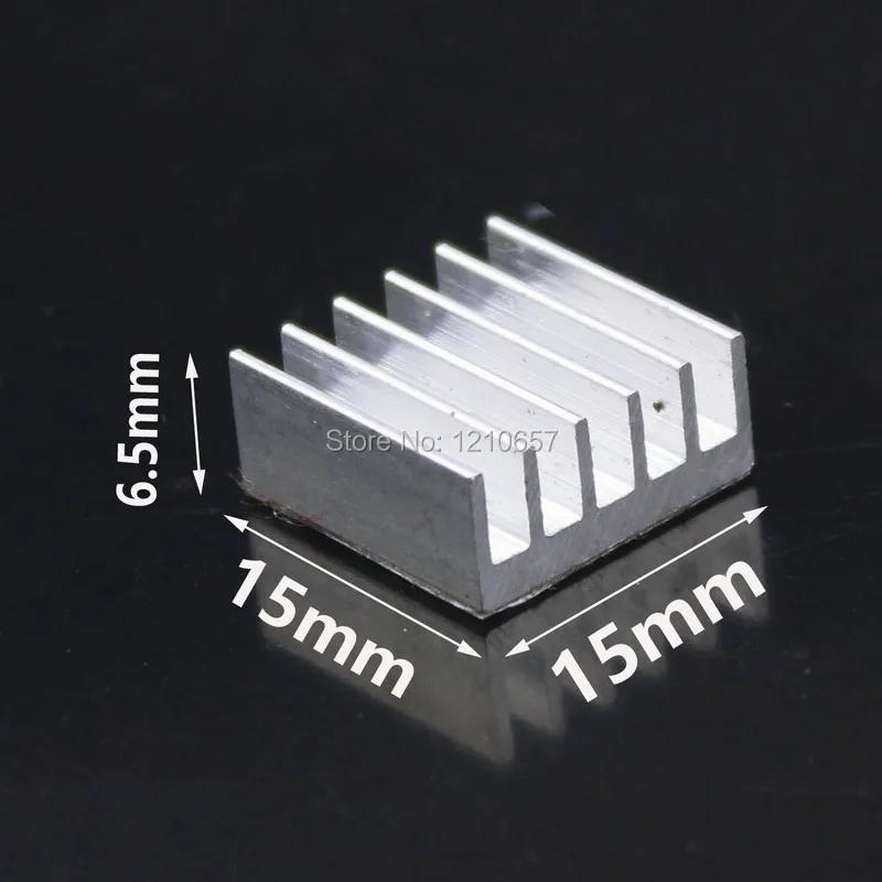 1000 шт./заказ 15x15x6,5 мм Алюминий теплоотвода для светодио дный Мощность эмиттер