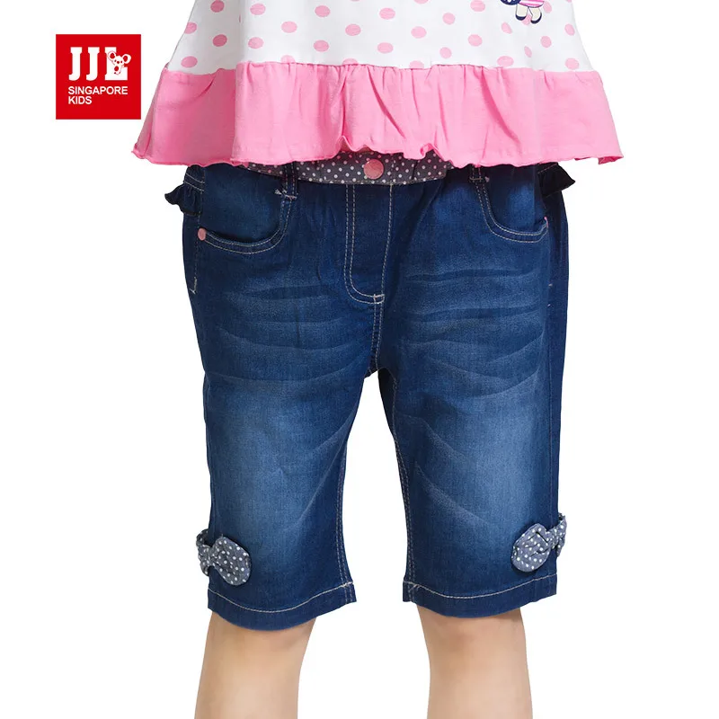 girls jeans summer shorts jeans pants bottom bow design girls short