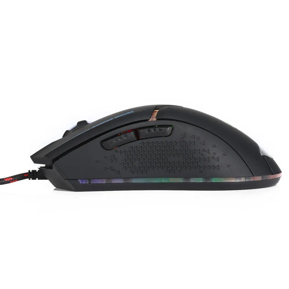 Профессиональная Проводная игровая мышь 5500 dpi Silent Mause, 7 кнопок, USB светодиодный кабель, оптическая геймерская мышь для ПК, компьютерных игровых мышей X7