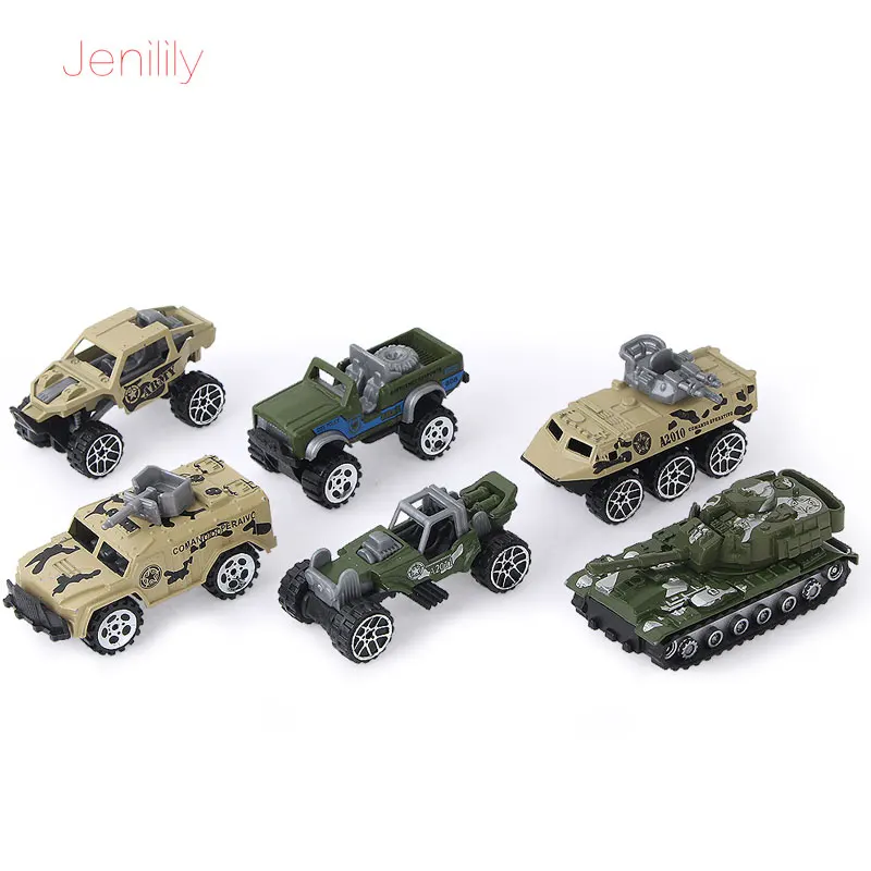 Модель военного автомобиля из сплава 6 шт./компл. 1:64|pull back|car modelmilitary vehicles |