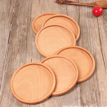 

1Pc Wood Coaster Square Round Mug Coasters Table Mat Tea Coffee Bar Cup Mat Pad Wooden Drink Coasters Placemat Table Accessories