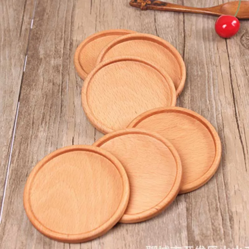 1pcs Natural Wood Kitchen Pads Square Round Mini Pallet Wine Glass Cup Pad Hot Cold Drink Coasters Mug Table Mats Cooking Aid