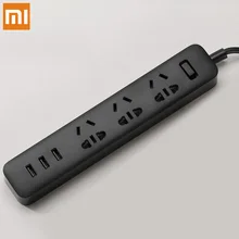 Оригинальная розетка Xiaomi с 3 стандартными гнездами, 3 usb-порта, адаптер для быстрой зарядки