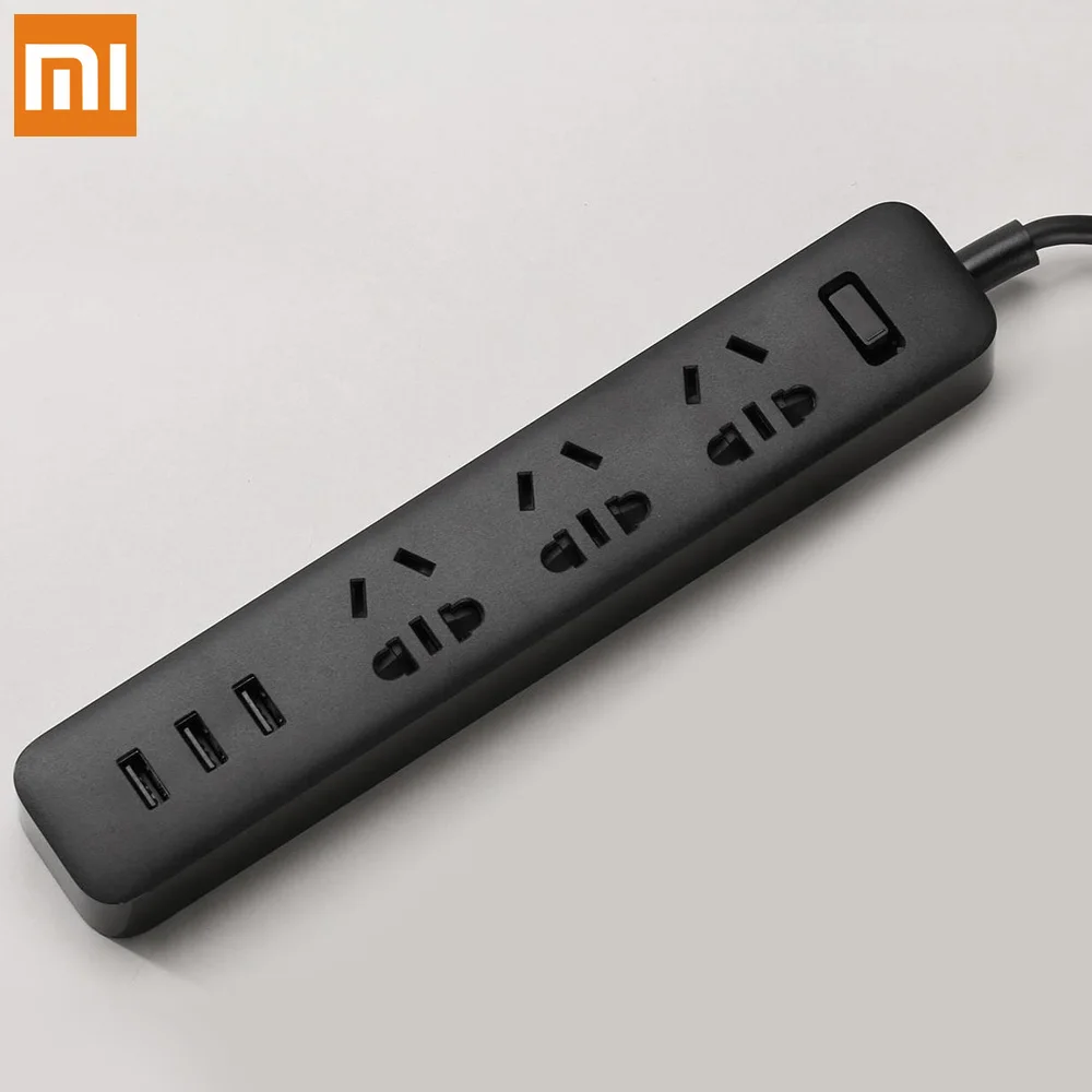 

Original Xiaomi Power Strip Socket With 3 Standard Socket 3 USB Port Fast Charging Power Converter Adapter