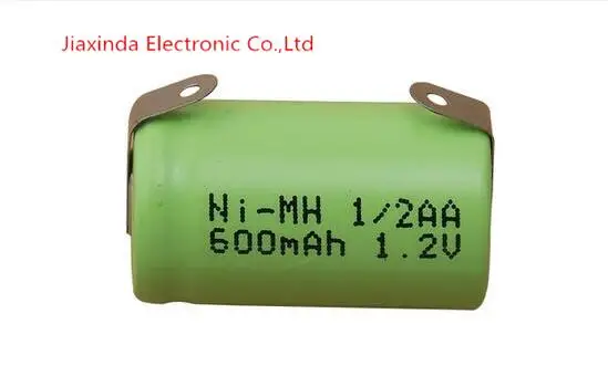 

NEW battery 1/2AA 600mAh 1.2V Ni-MH Rechargeable batteries Razor battery 1/2AA600mAh1.2V witrh leg Free shipping