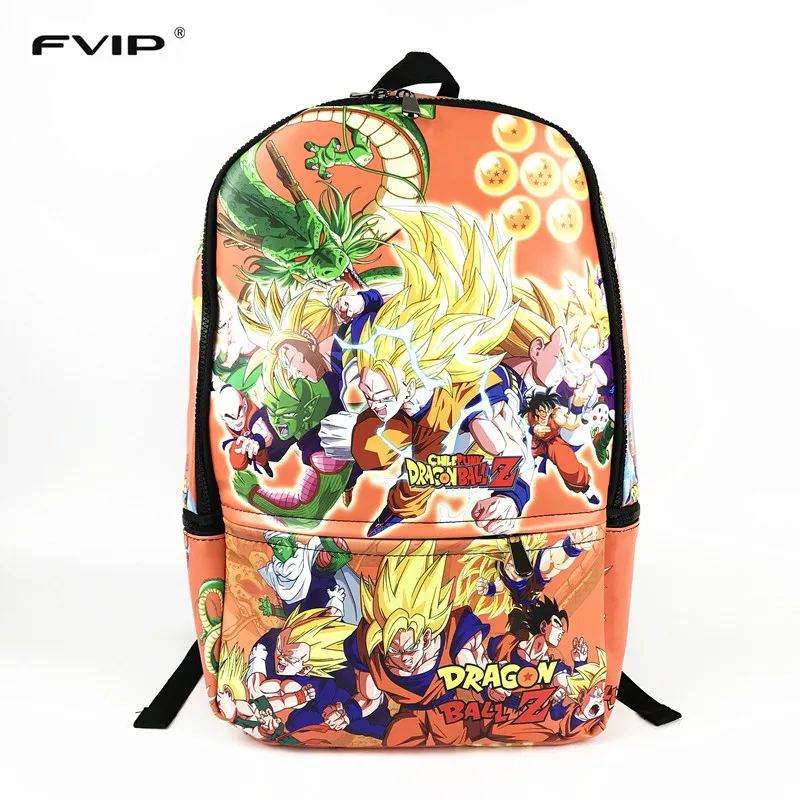 FVIP Colorful Printing Dragon Ball Z Backpack Boys Girls School Bags