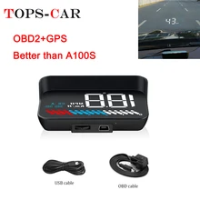 M7 gps HUD автомобильный OBD2 HUD Дисплей с высокой скоростью OBD бортовПредупреждение о превышении скорости