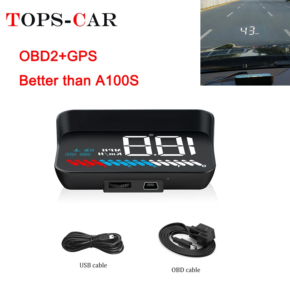 

2019 New M7 Better Than A100S HUD Car GPS HUD Head Up Display 2 in 1 OBD On-board Computer Overspeed Warning Auto Electronic