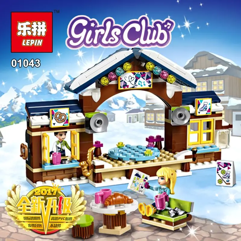 

LEPIN 01043 Genuine Girl Series The Snow Resort Skating Rink Set LegoINGlys 41322 Model Building Blocks Bricks Toys for girls