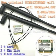 Broadcom BCM943228HMB/BCM43228 2,4 ГГц/5 ГГц Беспроводная 802.11A/B/G/N и BT Bluetooth 4,0 Половина MINI PCI-E wifi карта 6 дБ антенна